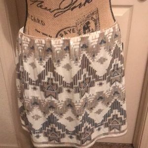 Sequin Gold and Blue mini Skirt Lg